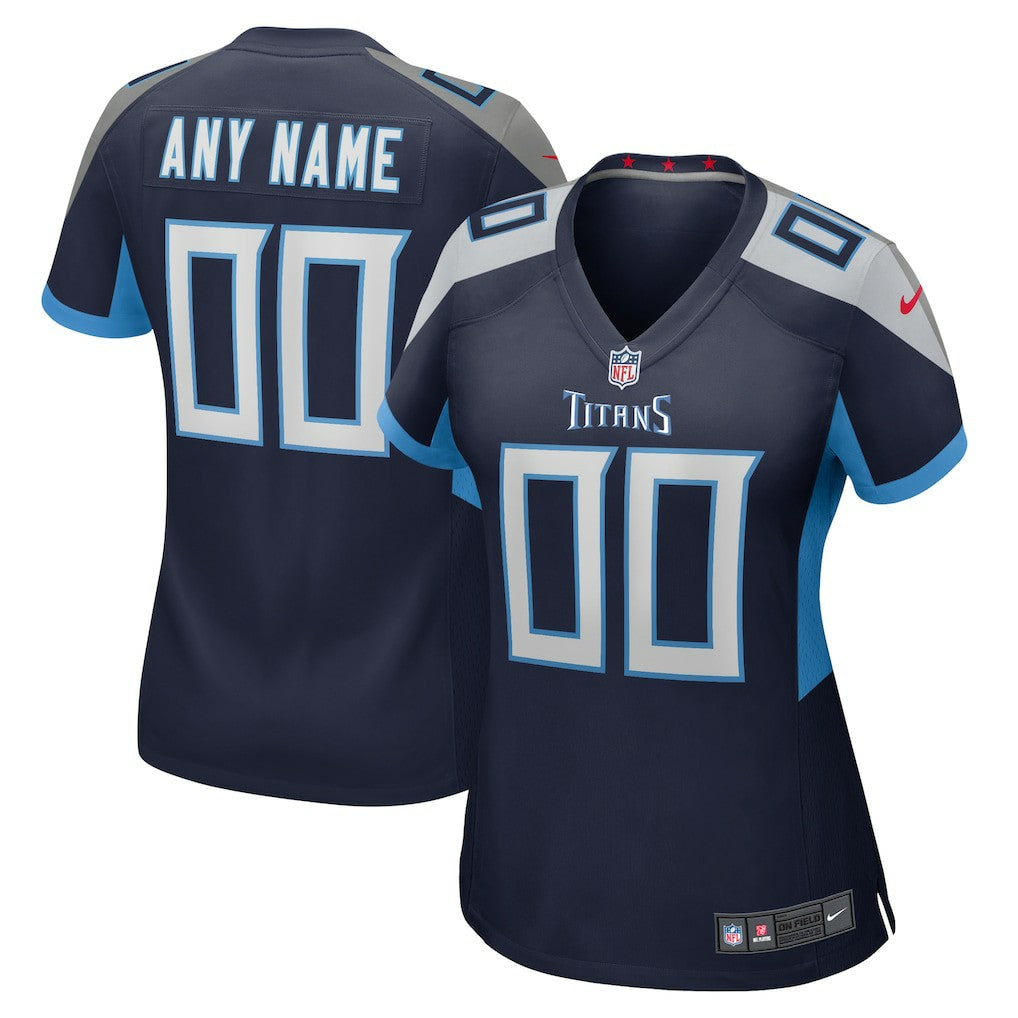 Tennessee Titans Women's Custom Game Jersey - Navy - Nike