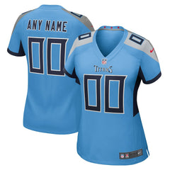 Tennessee Titans Women's Alternate Custom Game Jersey - Light Blue - Nike