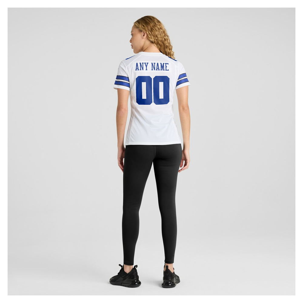 Dallas Cowboys Women's Custom Game Jersey - White - Nike