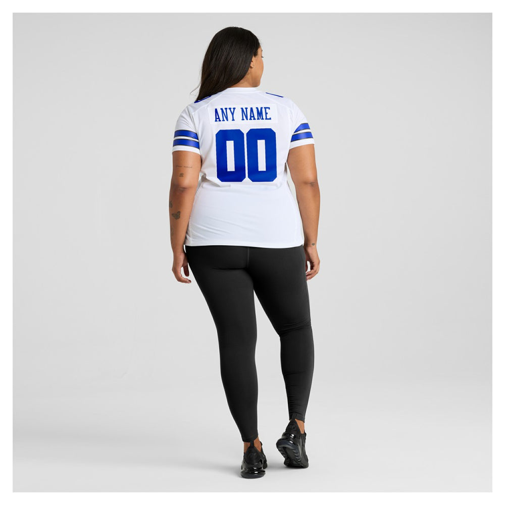 Dallas Cowboys Women's Custom Game Jersey - White - Nike