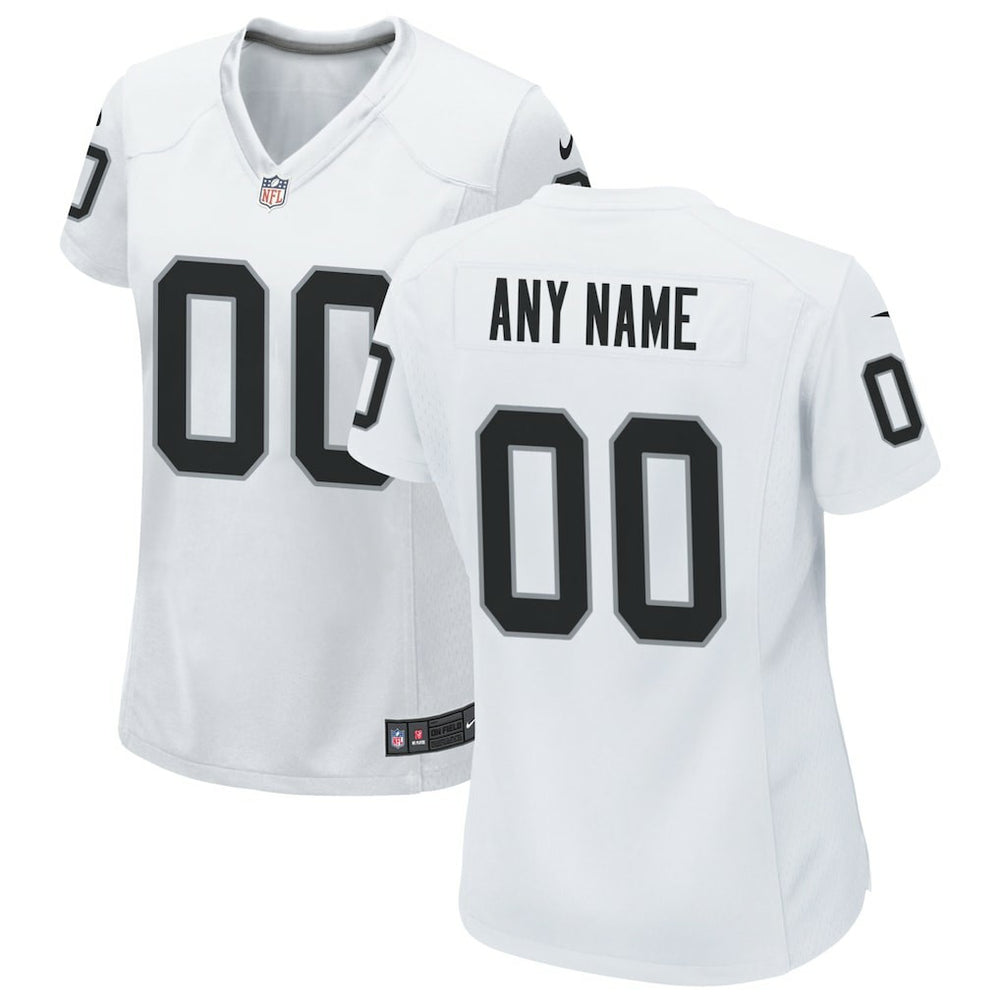 Las Vegas Raiders Women's Custom Game Jersey - White - Nike