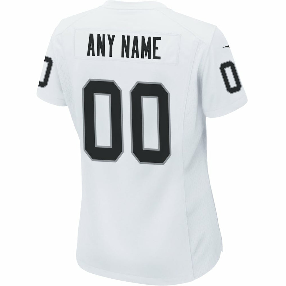 Las Vegas Raiders Women's Custom Game Jersey - White - Nike