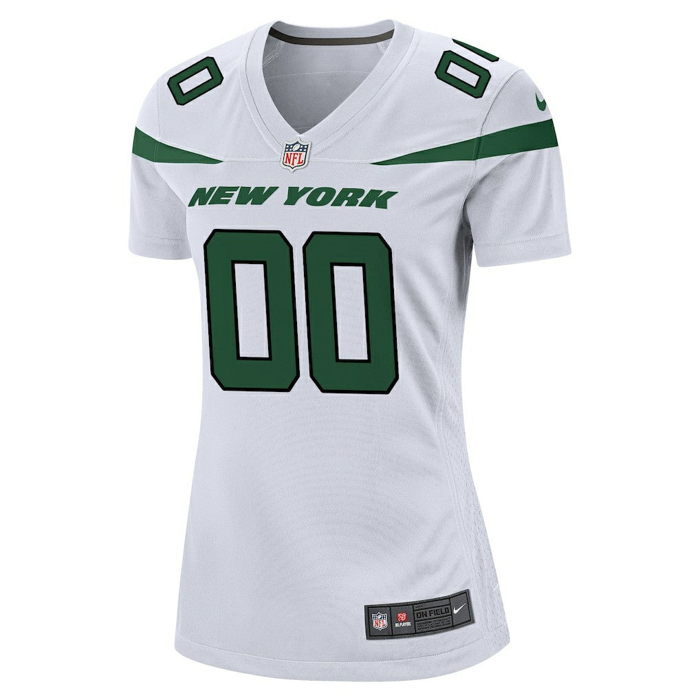 New York Jets Women's Custom Game Jersey - White - Nike