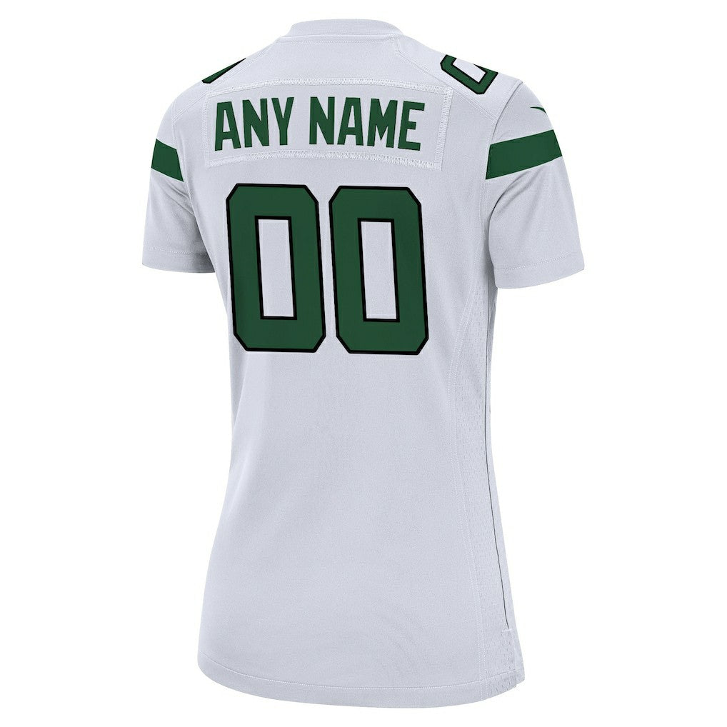 New York Jets Women's Custom Game Jersey - White - Nike