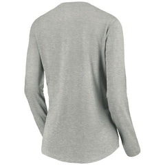 Tampa Bay Buccaneers Women's Primary Logo Long Sleeve V-Neck T-Shirt - Heather Gray - NFL
