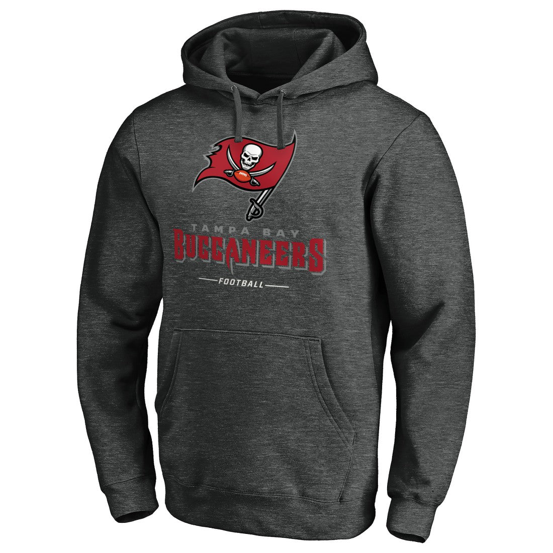 Tampa Bay Buccaneers Team Lockup Pullover Hoodie - Heather Charcoal - NFL