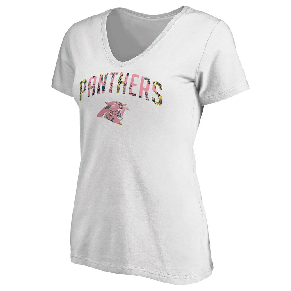 Carolina Panthers Women's Floral Arch T-Shirt - White - NFL