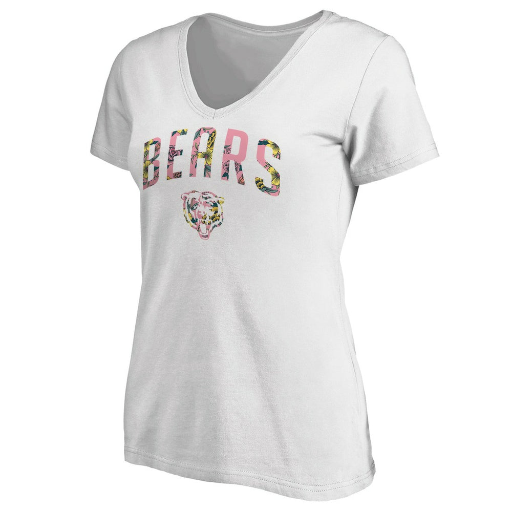 Chicago Bears Women's Floral Arch T-Shirt - White - NFL