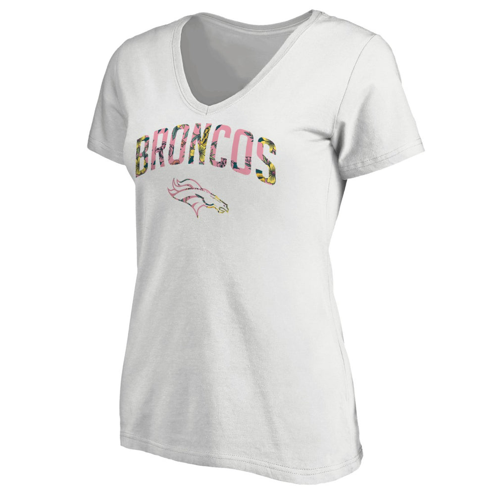Denver Broncos Women's Floral Arch T-Shirt - White - NFL
