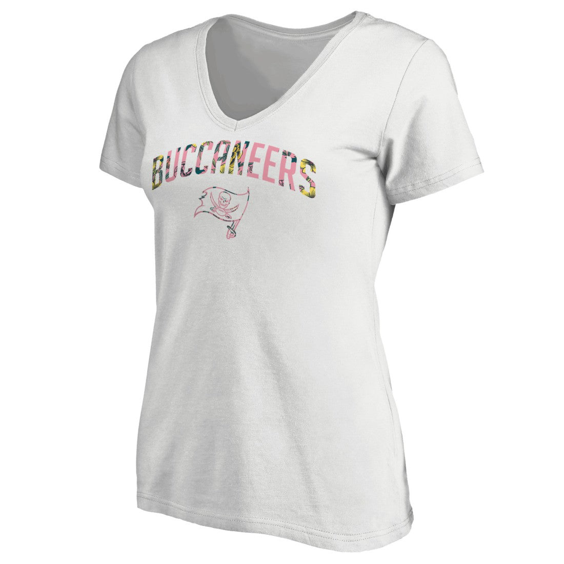 Tampa Bay Buccaneers Women's Floral Arch T-Shirt - White - NFL