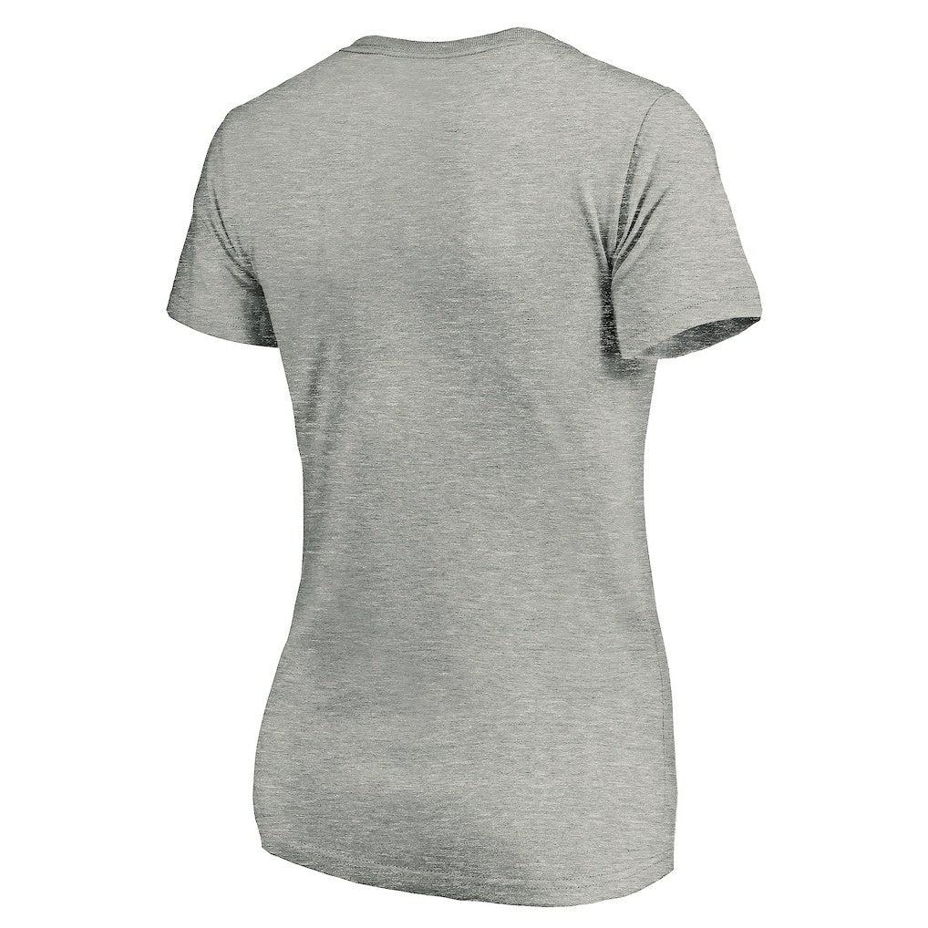 Atlanta Falcons Women's Primary Logo V-Neck T-Shirt - Heather Gray - NFL