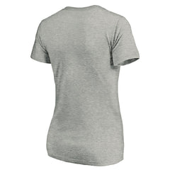 Atlanta Falcons Women's Primary Logo V-Neck T-Shirt - Heather Gray - NFL