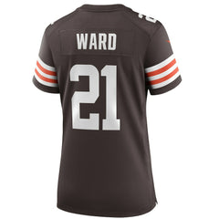 Denzel Ward Cleveland Browns Women's Player Game Jersey - Brown - Nike