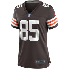 David Njoku Cleveland Browns Women's Player Game Jersey - Brown - Nike