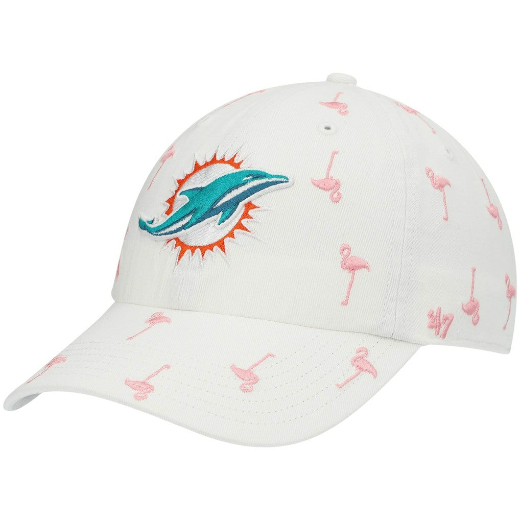 Miami Dolphins '47 Women's Confetti Clean Up Adjustable Hat - White - 47 brand