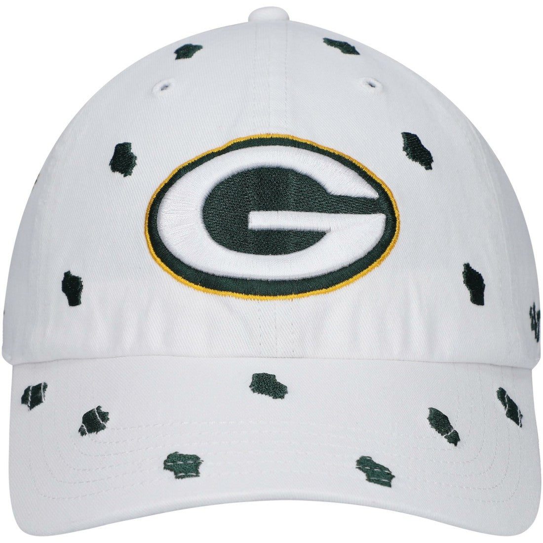 Green Bay Packers '47 Women's Confetti Clean Up Adjustable Hat - White - 47 brand