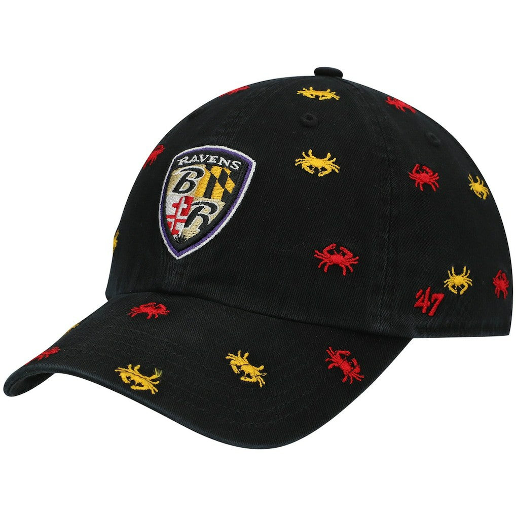 Baltimore Ravens '47 Women's Confetti Clean Up Adjustable Hat - Black - 47 brand