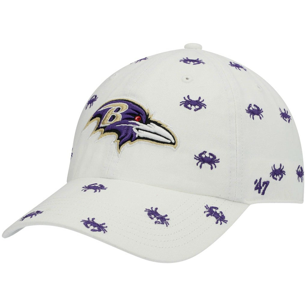 Baltimore Ravens '47 Women's Confetti Clean Up Adjustable Hat - White - 47 brand