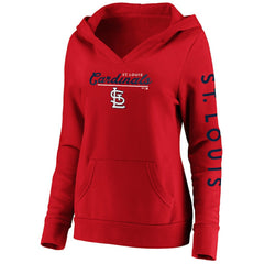 St. Louis Cardinals Fanatics Women's Core High Class Crossover Pullover Hoodie Outlet