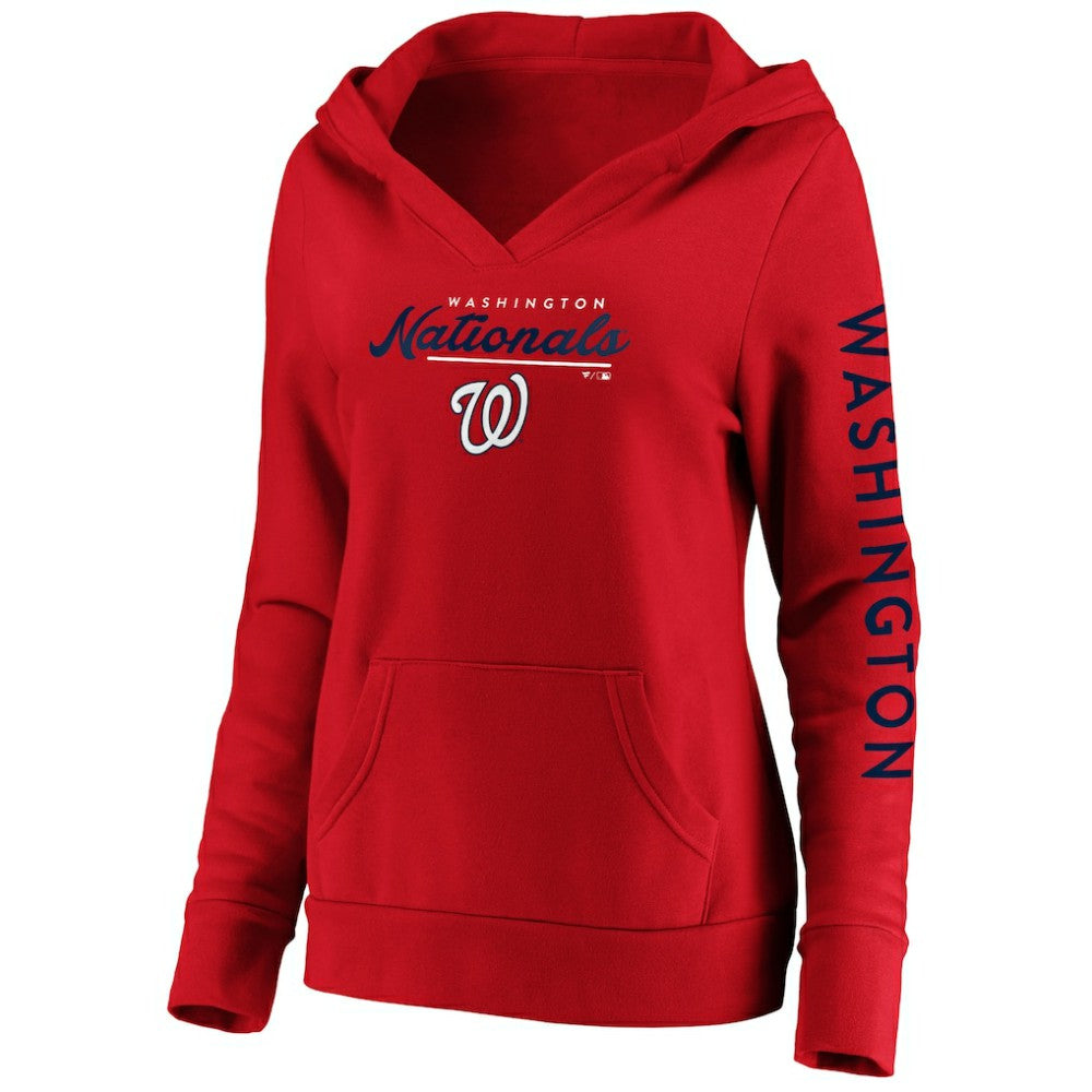 Washington Nationals Fanatics Women's Core High Class Crossover Pullover Hoodie Discount