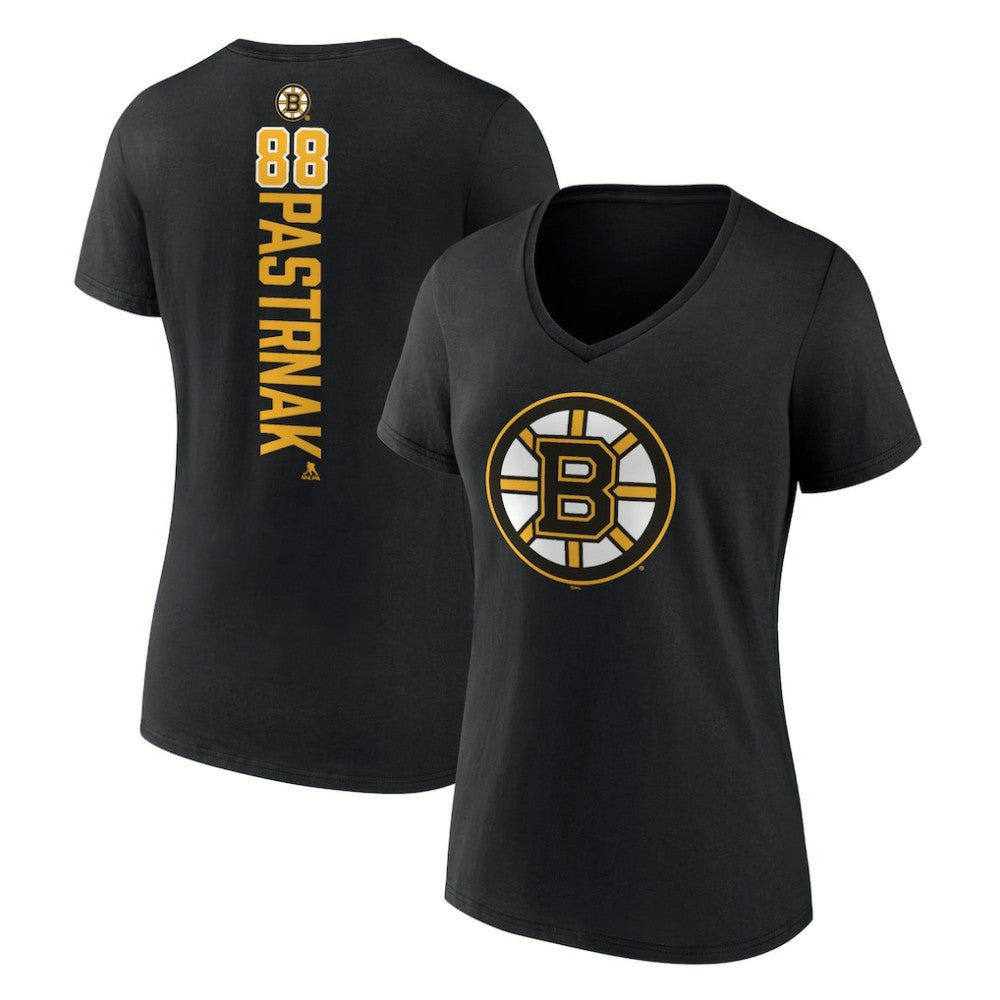 David Pastrnak Boston Bruins Women's Playmaker V-Neck T-Shirt - Black | NHL on sale