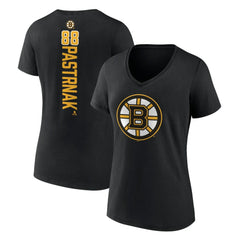 David Pastrnak Boston Bruins Women's Playmaker V-Neck T-Shirt - Black | NHL on sale