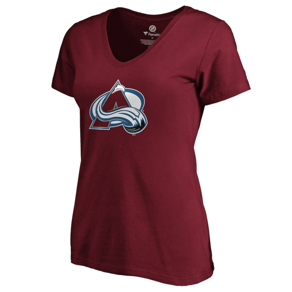 Nathan MacKinnon Colorado Avalanche Women's Playmaker V-Neck T-Shirt - Garnet | NHL discount
