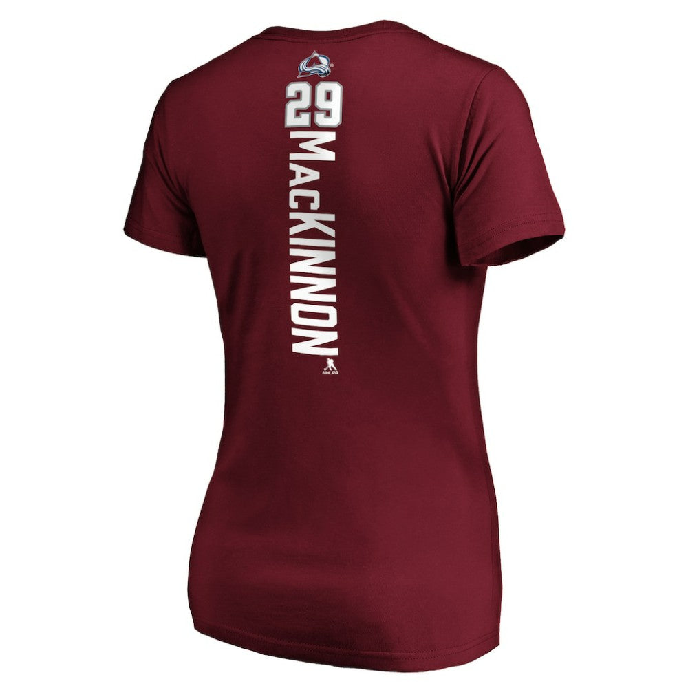 Nathan MacKinnon Colorado Avalanche Women's Playmaker V-Neck T-Shirt - Garnet | NHL discount
