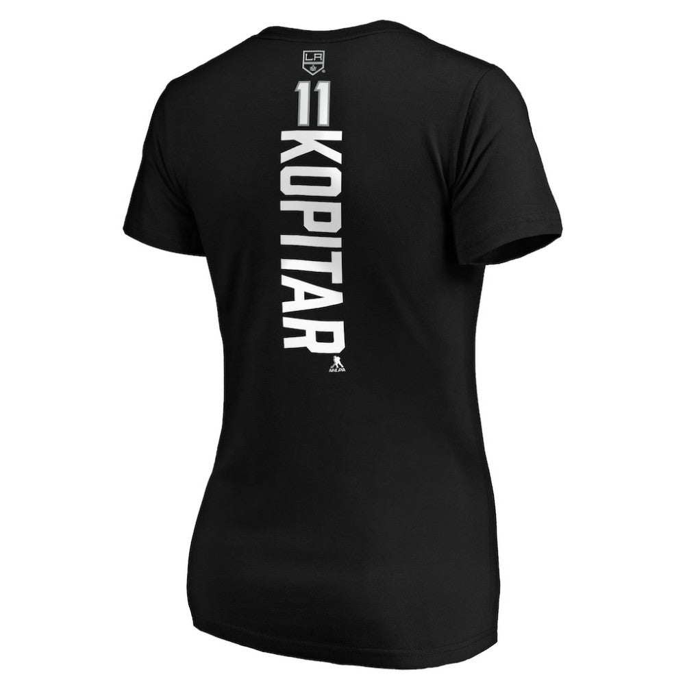 Anze Kopitar Los Angeles Kings Women's Playmaker V-Neck T-Shirt - Black | NHL discount