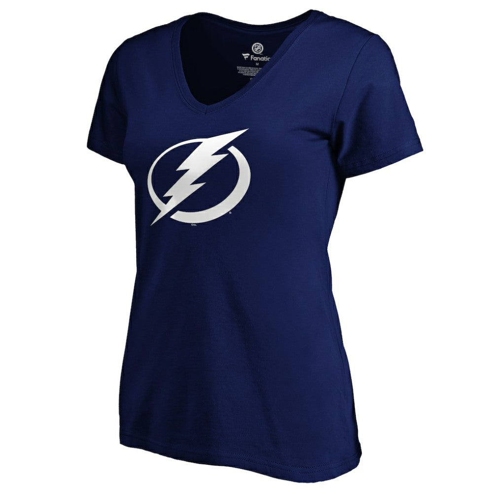 Nikita Kucherov Tampa Bay Lightning Women's Playmaker V-Neck T-Shirt - Royal | NHL Lifestyle