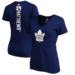 Auston Matthews Toronto Maple Leafs Women's Playmaker V-Neck T-Shirt - Royal | NHL Lifestyle