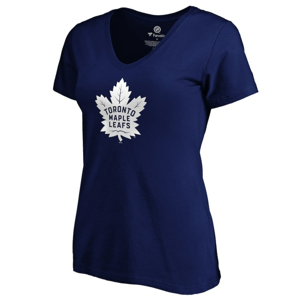 Auston Matthews Toronto Maple Leafs Women's Playmaker V-Neck T-Shirt - Royal | NHL Lifestyle