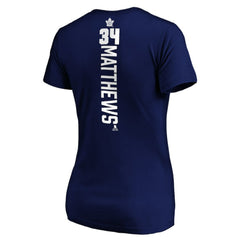 Auston Matthews Toronto Maple Leafs Women's Playmaker V-Neck T-Shirt - Royal | NHL Lifestyle