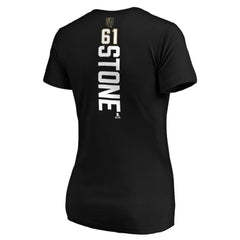 Mark Stone Vegas Golden Knights Women's Playmaker V-Neck T-Shirt - Black | NHL Lifestyle