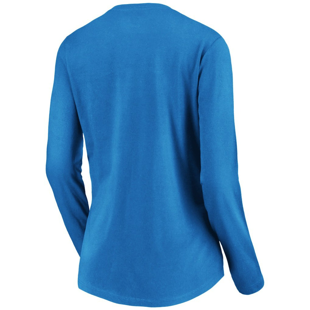 Los Angeles Chargers Women's Victory Arch Long Sleeve V-Neck T-Shirt - Powder Blue - NFL