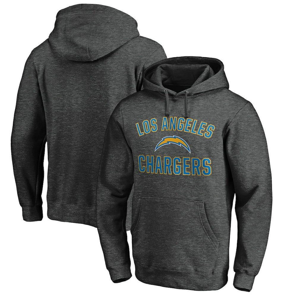 Los Angeles Chargers Victory Arch Pullover Hoodie - Heather Gray - NFL