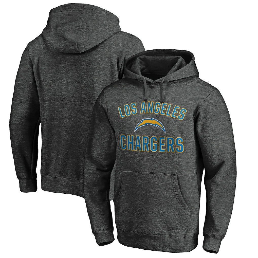 Los Angeles Chargers Victory Arch Pullover Hoodie - Heather Gray - NFL