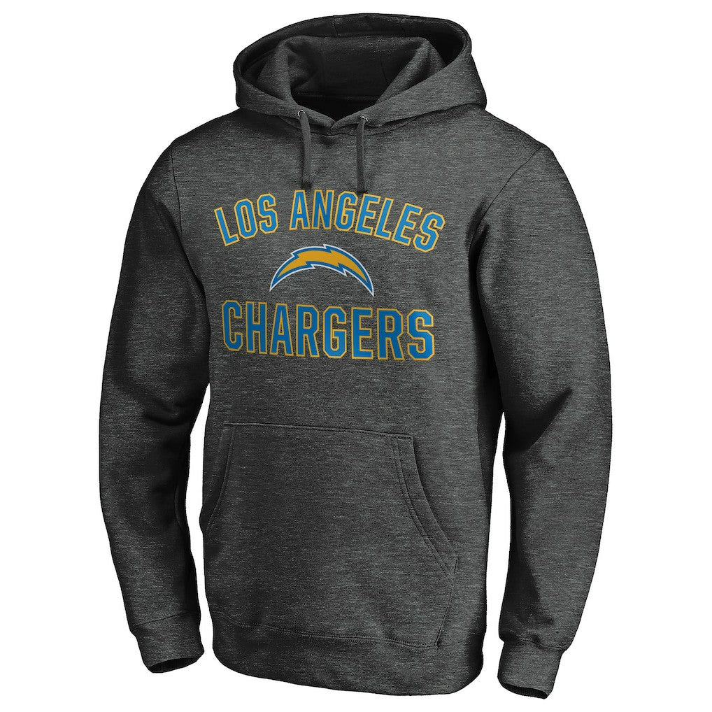 Los Angeles Chargers Victory Arch Pullover Hoodie - Heather Gray - NFL