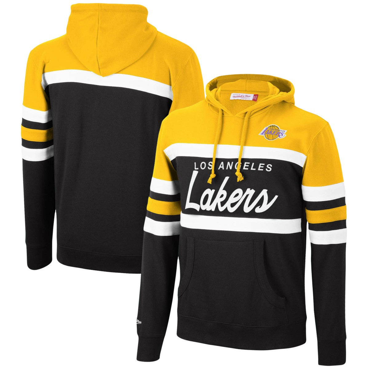 Mitchell & Ness Los Angeles Lakers Head Coach Pullover Hoodie Gold/Black