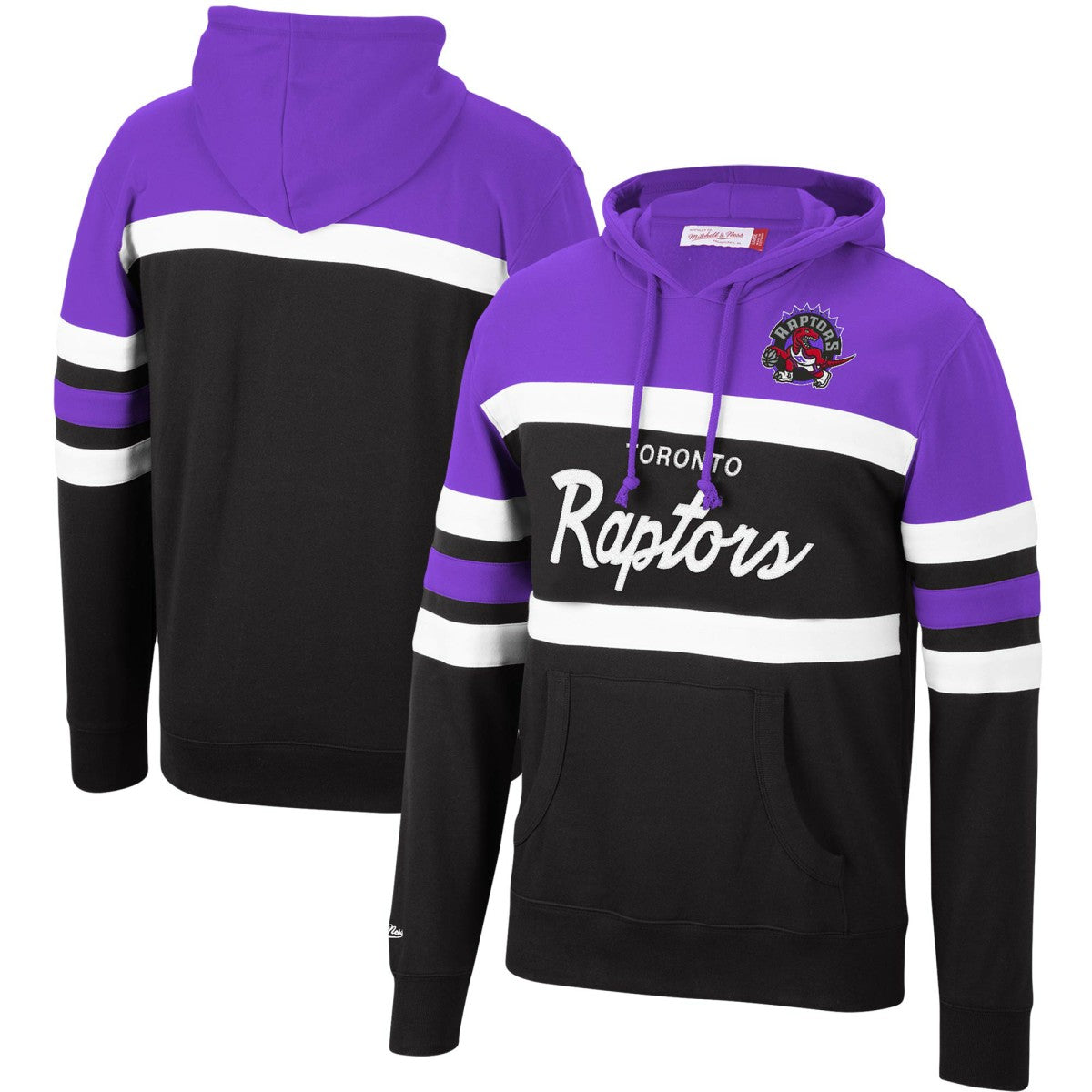 Mitchell & Ness Toronto Raptors Head Coach Pullover Hoodie Purple/Black