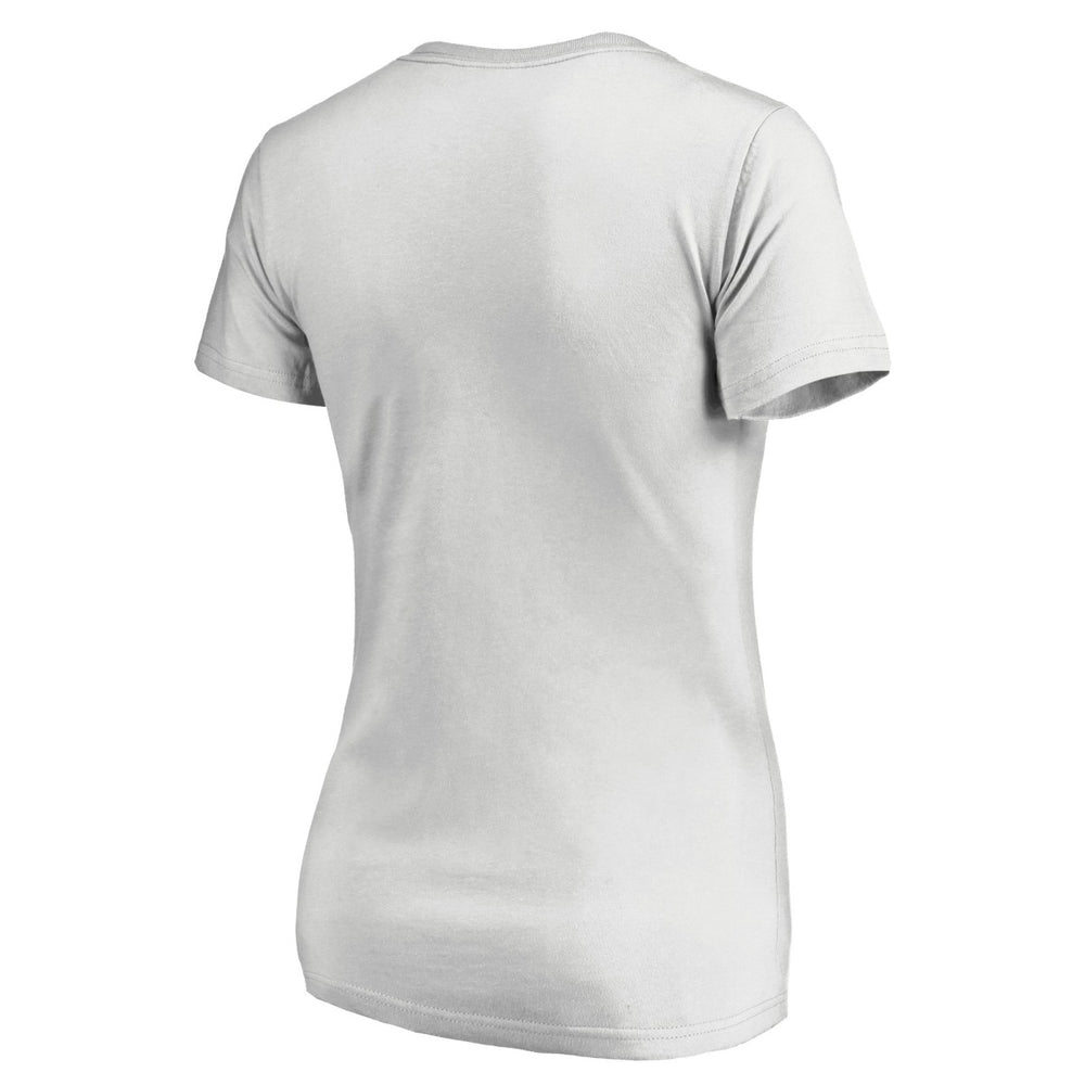 Milwaukee Bucks Women's Floral Arch V-Neck T-Shirt White