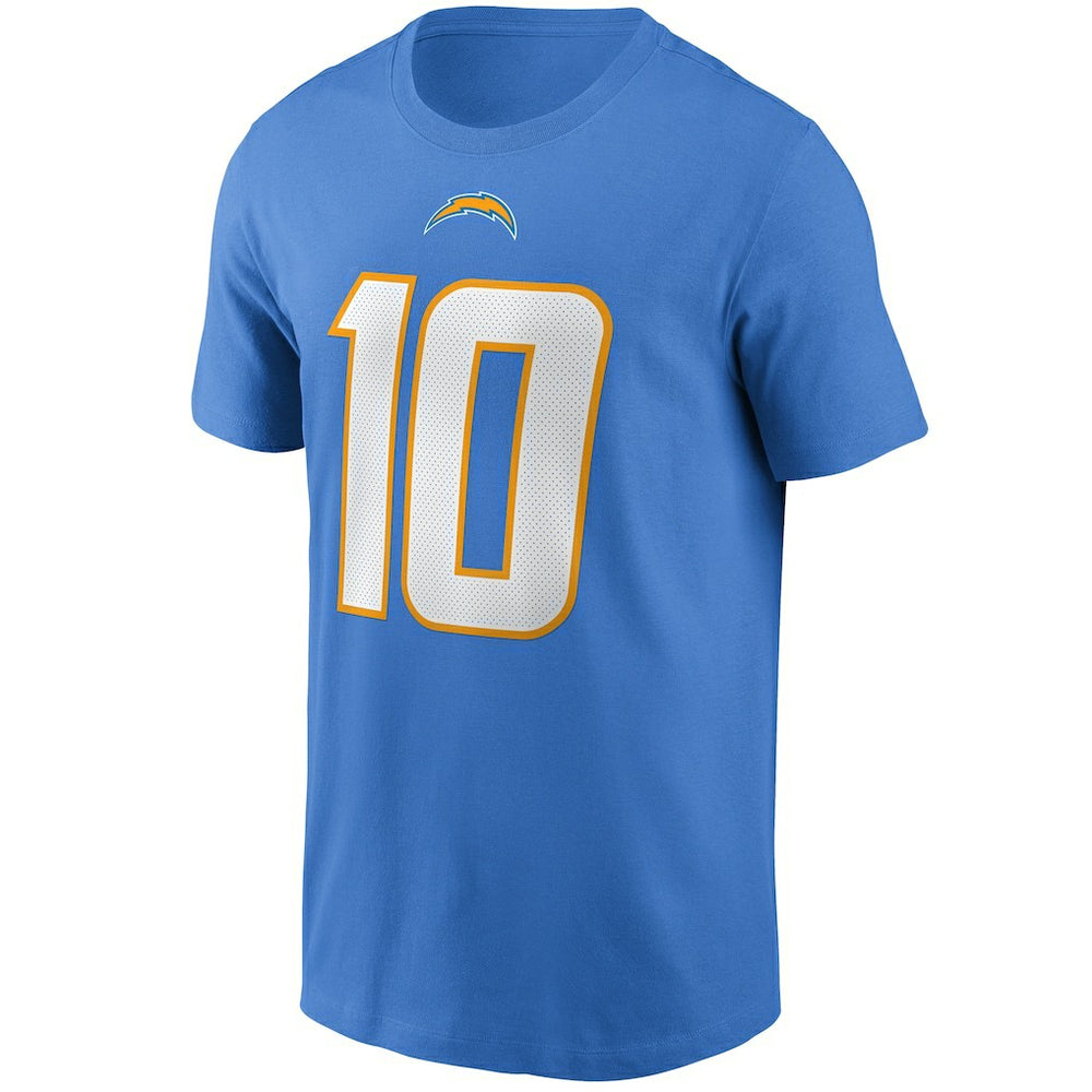 Justin Herbert Los Angeles Chargers Name & Number T-Shirt - Powder Blue - Nike