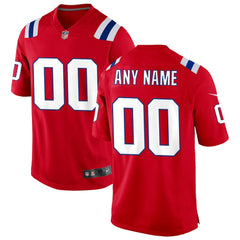 New England Patriots Alternate Custom Jersey - Red - Nike