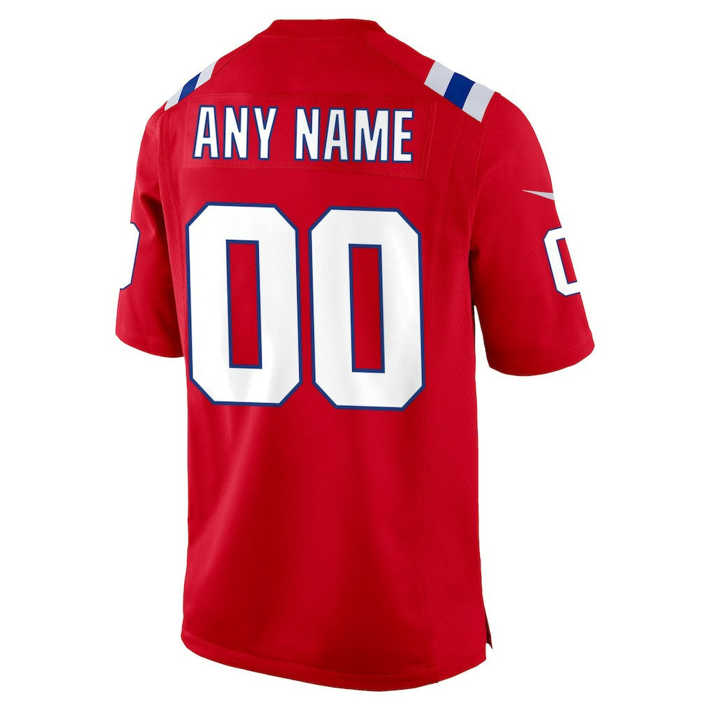 New England Patriots Alternate Custom Jersey - Red - Nike