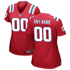 New England Patriots Women's Alternate Custom Jersey - Red - Nike