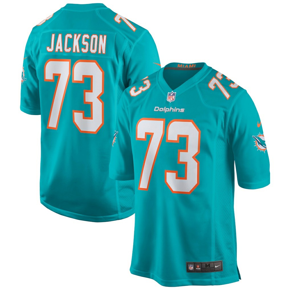 Austin Jackson Miami Dolphins Game Jersey - Aqua - Nike