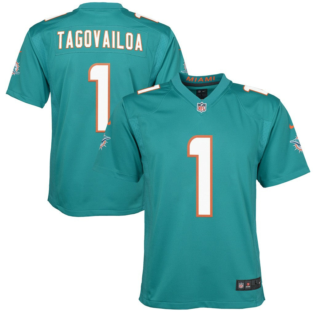 Tua Tagovailoa Miami Dolphins Youth Game Jersey - Aqua - Nike