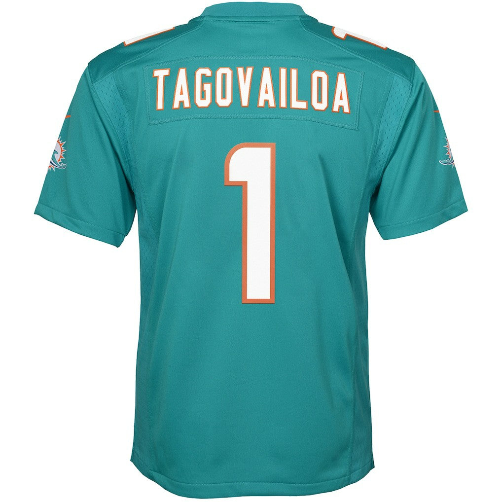Tua Tagovailoa Miami Dolphins Youth Game Jersey - Aqua - Nike