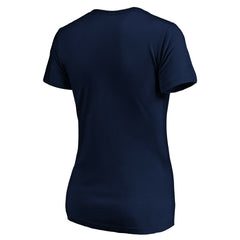 New York Giants Women's Banner Wave V-Neck T-Shirt - Navy - NFL