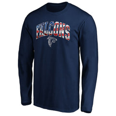 Atlanta Falcons Banner Wave Long Sleeve T-Shirt - Navy - NFL
